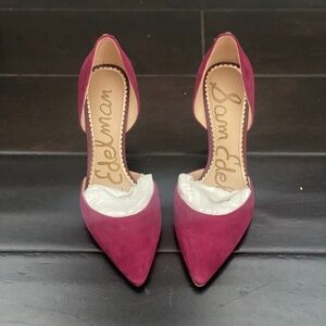 EUC Sam Edelman Suede Maroon Heel Pump Shoes Size 6.5